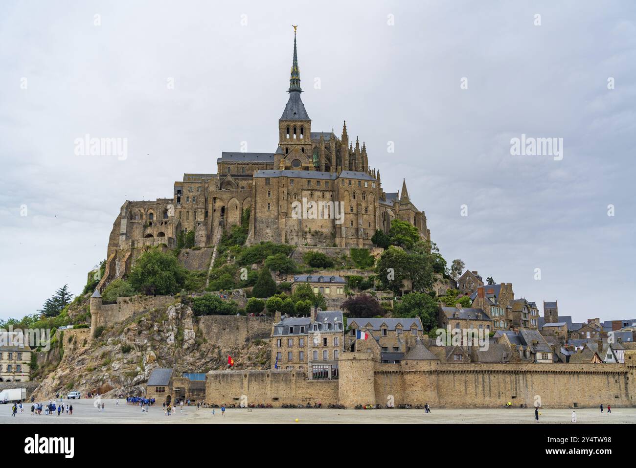 Mont Saint Michel, eine UNESCO-Insel in der Normandie, Frankreich, Europa Stockfoto