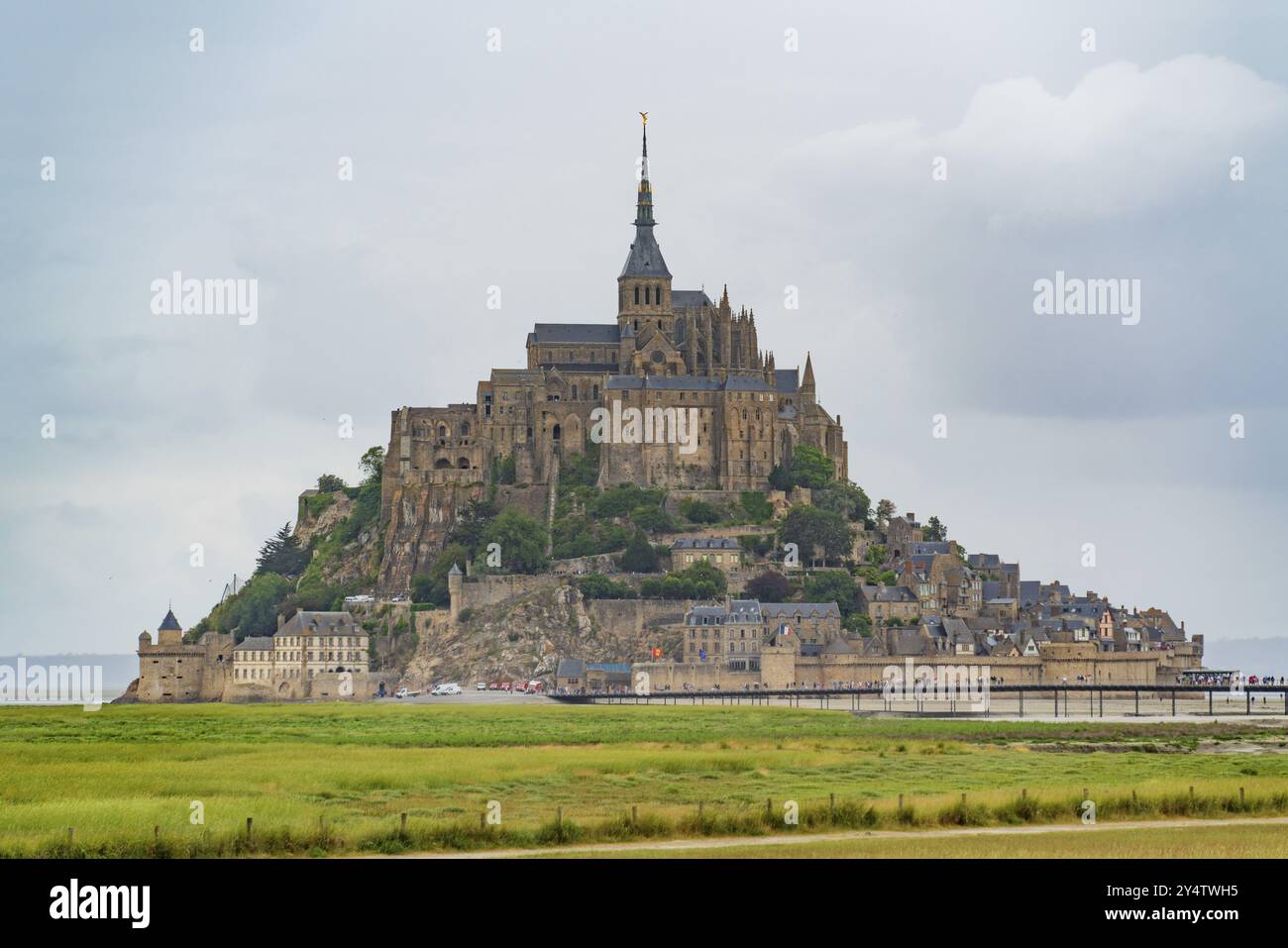 Mont Saint Michel, eine UNESCO-Insel in der Normandie, Frankreich, Europa Stockfoto