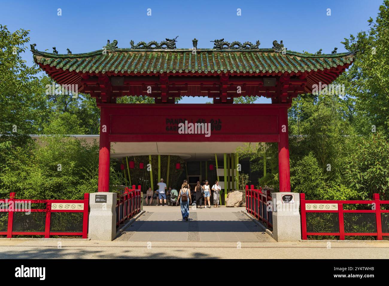 Panda Garden im Berliner Zoo in Deutschland Stockfoto