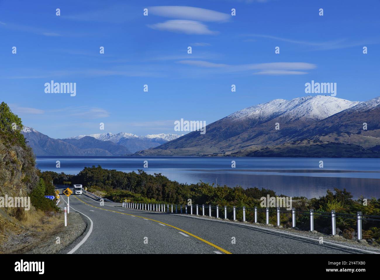 Roadtrip im Winter in Neuseeland Stockfoto