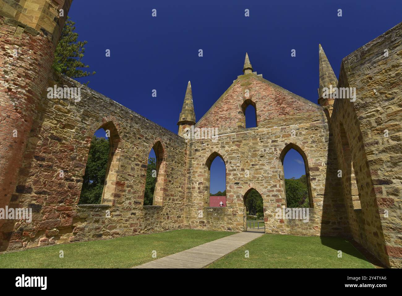 Port Arthur Historic Site, eine ehemalige Sträftensiedlung in Tasmanien, Australien, Ozeanien Stockfoto