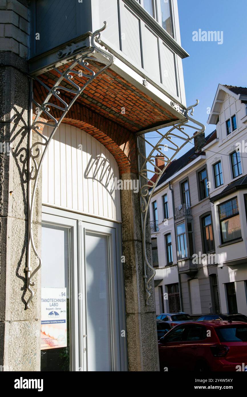 Gent Millionaires Quarter, Gent, Belgien am 11. August 2024. Das Millionaires Quarter ist ein Schaufenster für Architekten der Belle Epoque. Stockfoto