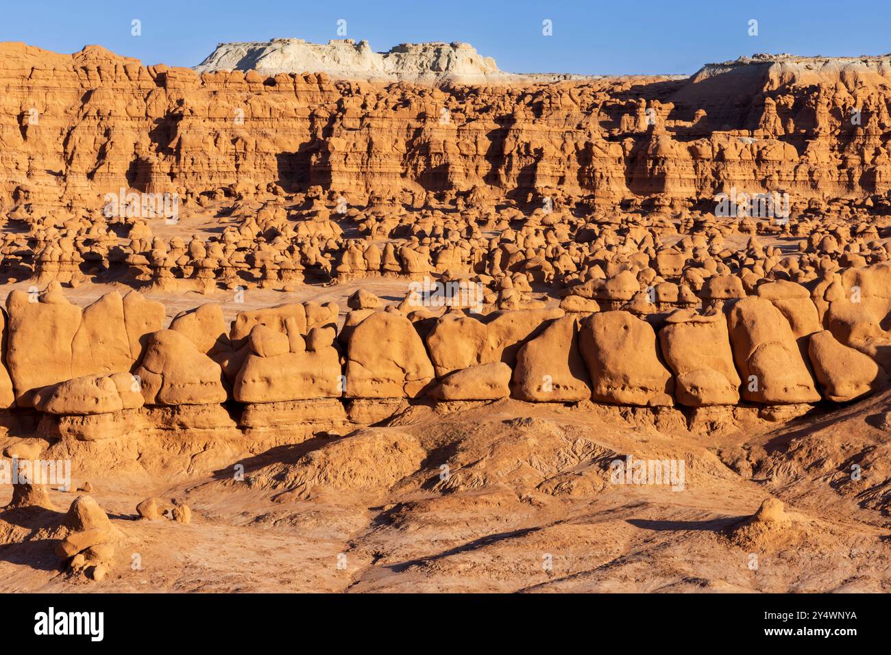Hoodoo-Felsformation im Valley of the Goblins, Goblin Valley State Park, Utah Stockfoto