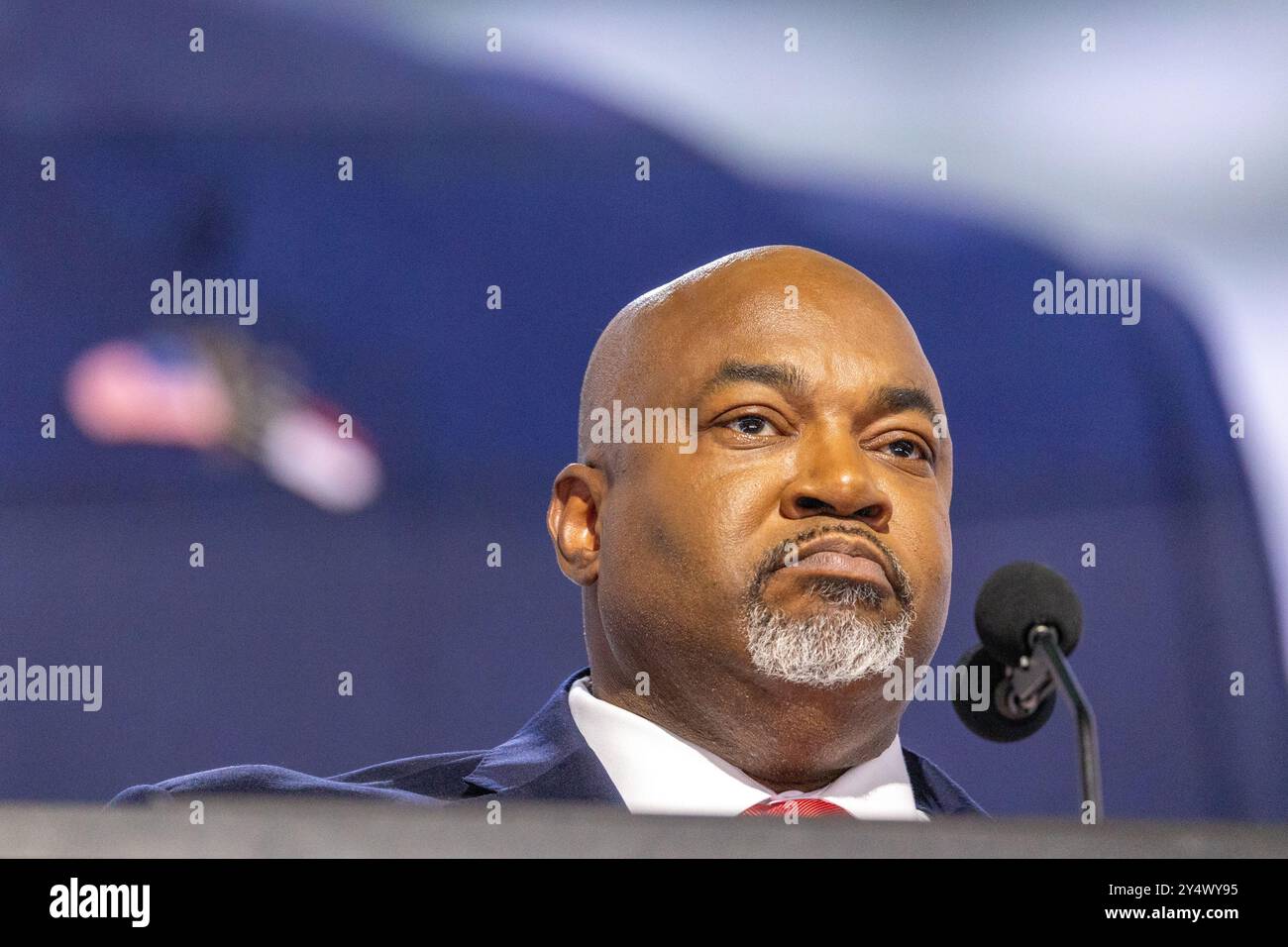 Milwaukee, Vereinigte Staaten von Amerika, 15. Juli 2024, Gouverneur von North Carolina, Mark Robinson auf der Republican National Convention. Stockfoto