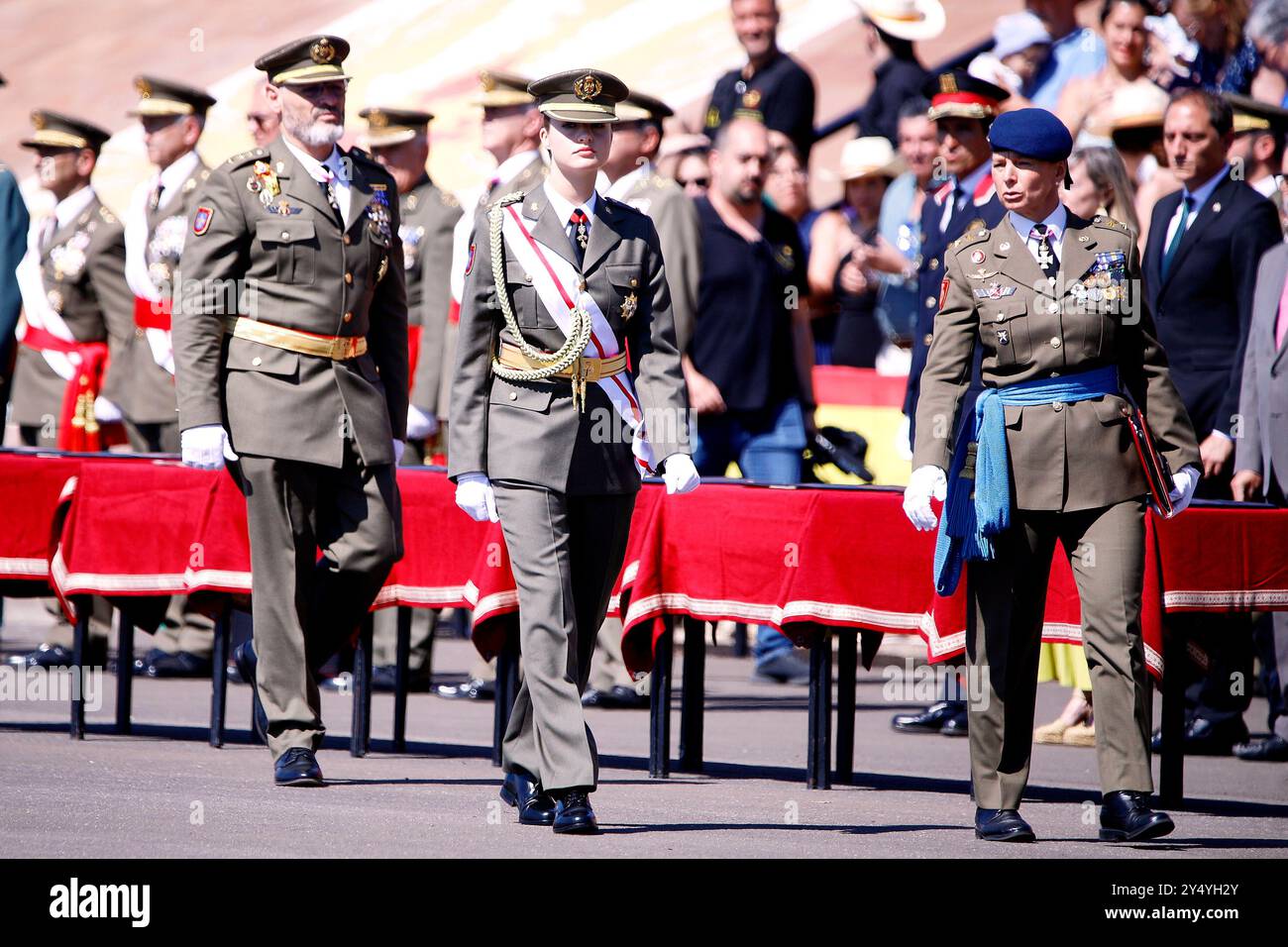 Kronprinzessin Leonor nimmt am 5. Juli 2024 in Talarn, Spanien, an der Präsentation der königlichen Entlastungen zur 49. Förderung der NCO-Skala Teil. Stockfoto