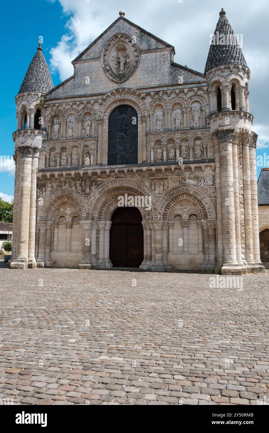 Romanische Kirche Notre Dame La Grande in Poitiers, Region Vienne, Frankreich Stockfoto