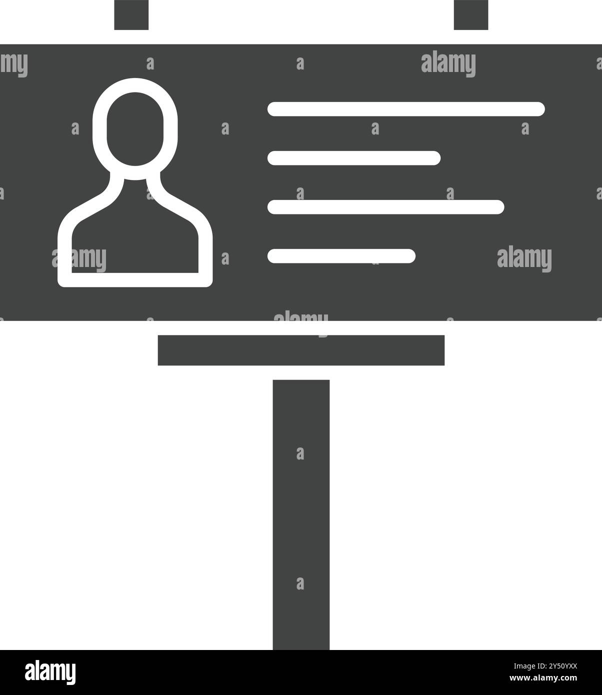 Vektorbild des Billboard-Symbols. Geeignet für mobile Anwendungen, Webanwendungen und Printmedien. Stock Vektor