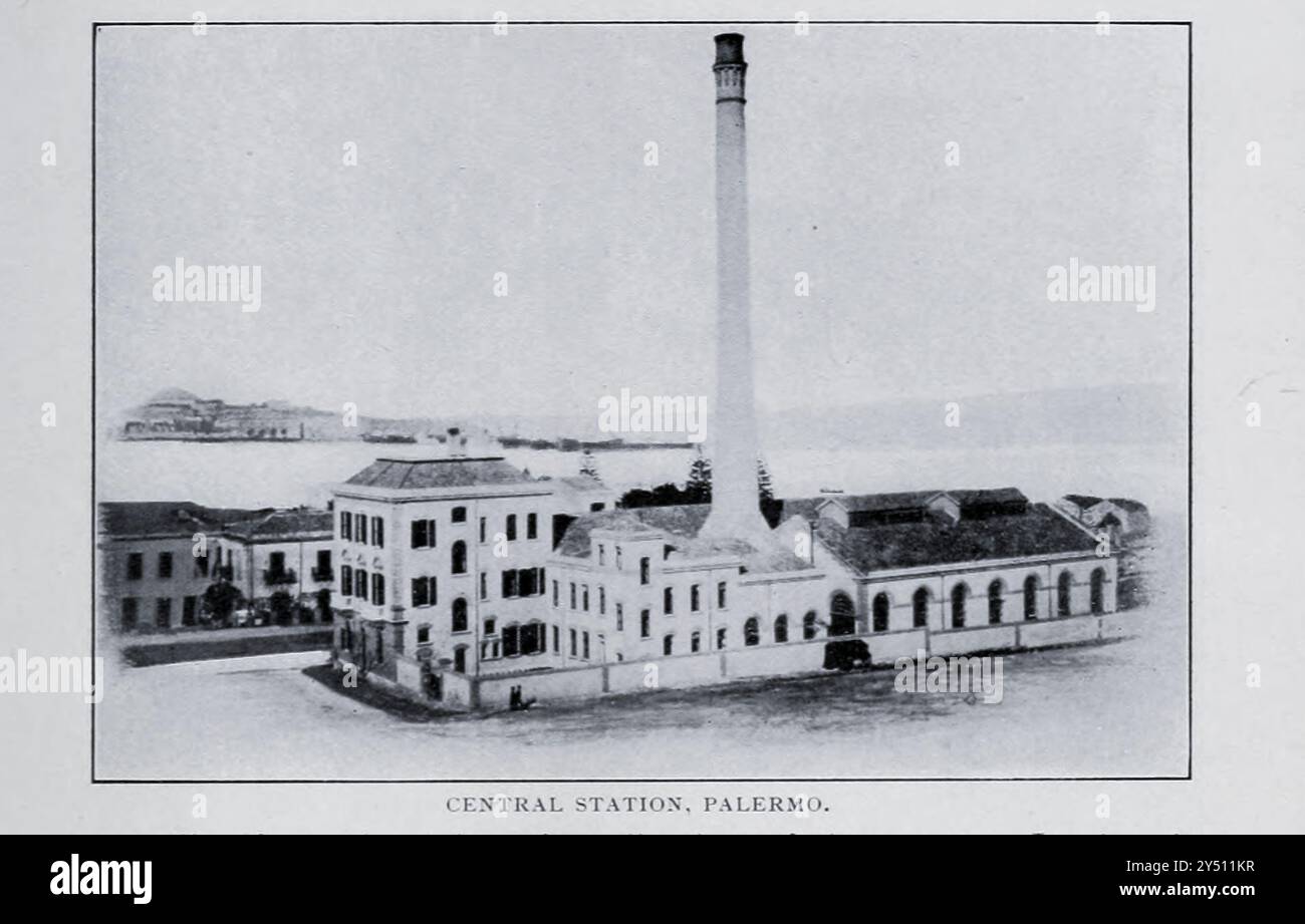 Hauptbahnhof, Palermo, Sizilien aus dem Artikel DIE ENTWICKLUNG DER ELEKTRISCHEN EISENBAHNEN IN ITALIEN. Von Enrico Bignami. Aus dem Engineering Magazine widmet sich Industrial Progress Volume XX 1900 - 1901 The Engineering Magazine Co Stockfoto