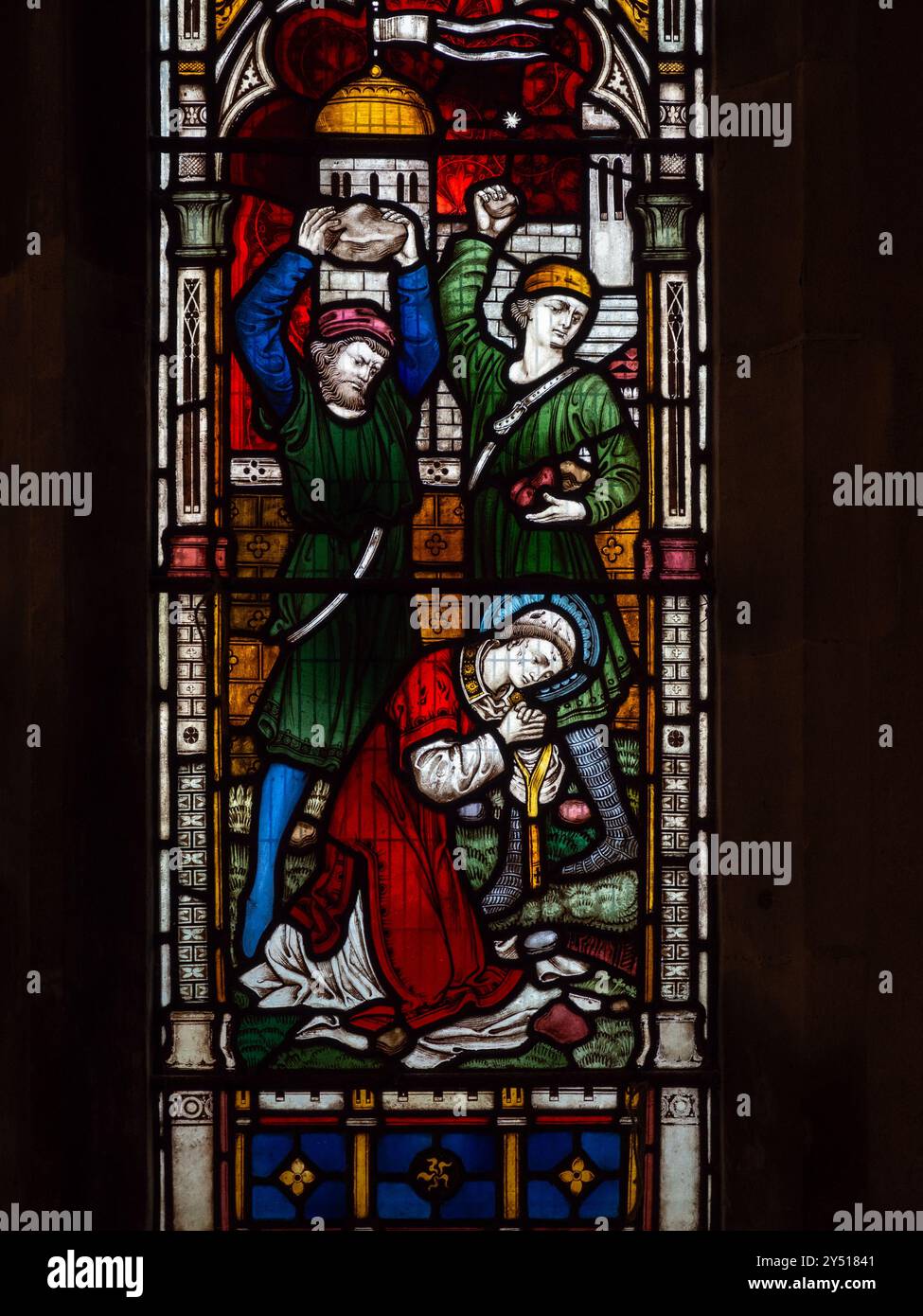 Buntglasfenster von Clayton & Bell 1867 in der Kirche St Mary, Ashley, Northamptonshire, Großbritannien Stockfoto