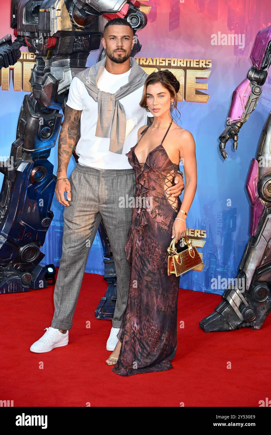 Cally Jane Beech, DJ O'Neal, Transformers One: European Premiere, Cineworld Leicester Square, London, Großbritannien Stockfoto