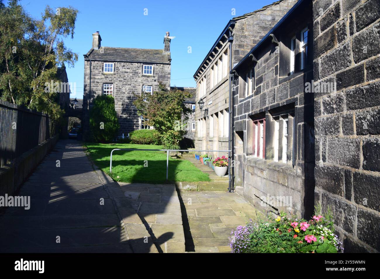 Heptonstall Dorf ein Spaziergang zurück in die Zeit. Stockfoto