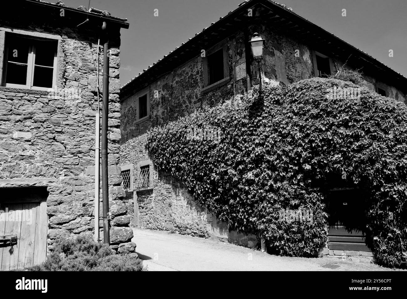Volpaia ist ein kleines befestigtes Dorf in der Toskana, das auf Italienisch castello di Volpaia genannt wird. Sein Hauptanspruch auf die Geschichte Stockfoto