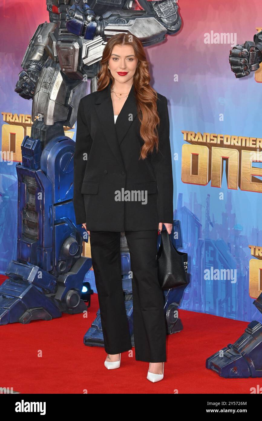 Harleston, Großbritannien. September 2024. London, Großbritannien - 19. September 2024Molly Marsh bei der europäischen Premiere von Transformers One auf dem Cineworld Leicester Square, London, England, Großbritannien. CAP/JOR © JOR/Capital Pictures Credit: Capital Pictures/Alamy Live News Stockfoto