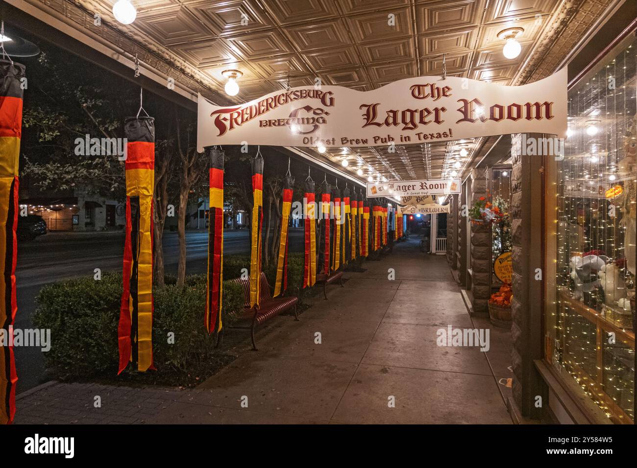 Texas, Fredericksburg, Brewery-Schild Stockfoto