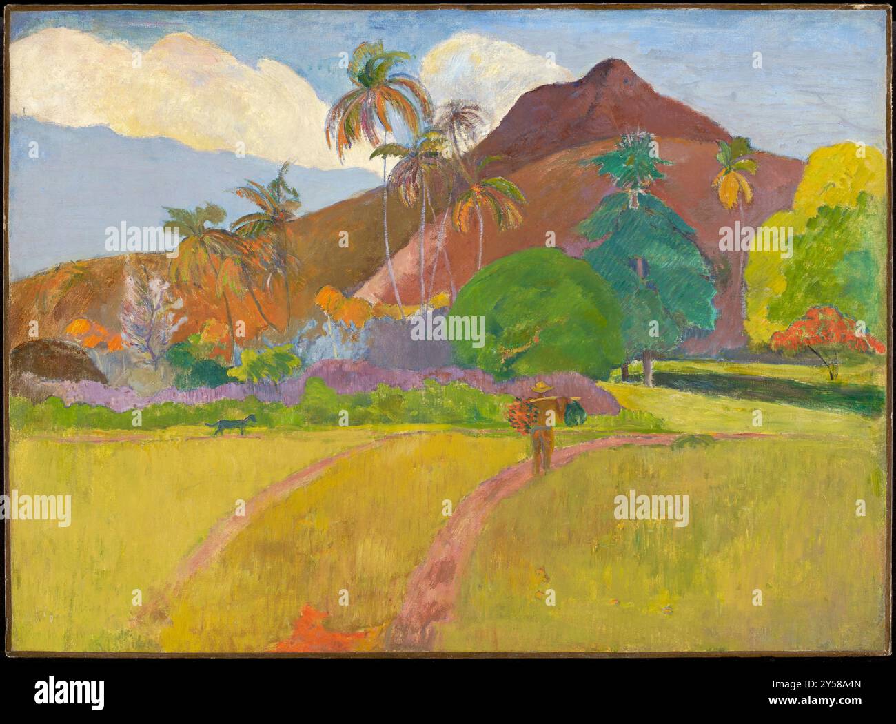 Tahitische Landschaft. Paul Gauguin. 1891. Stockfoto