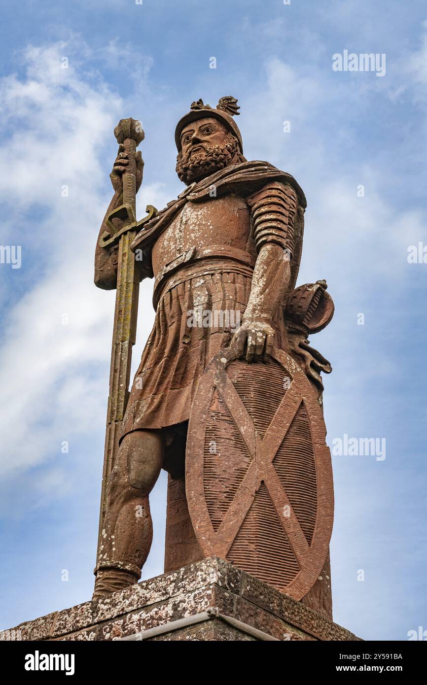 Statue von William Wallace, Bemersyde in den Scottish Borders, Großbritannien Stockfoto