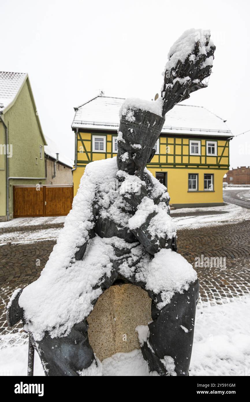 Bilder aus Harzgerode im Winter Stockfoto