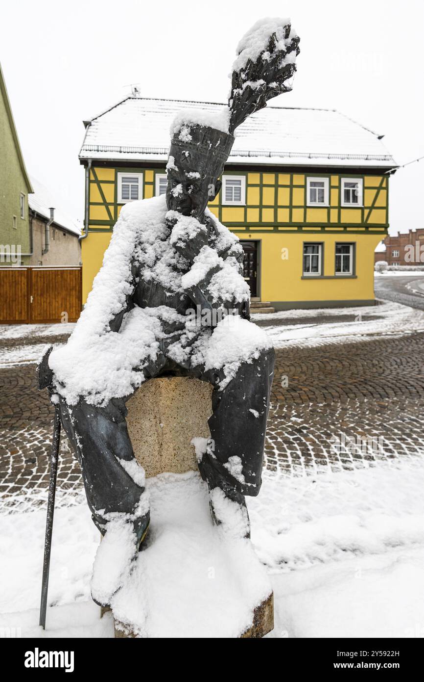 Bilder aus Harzgerode im Winter Stockfoto