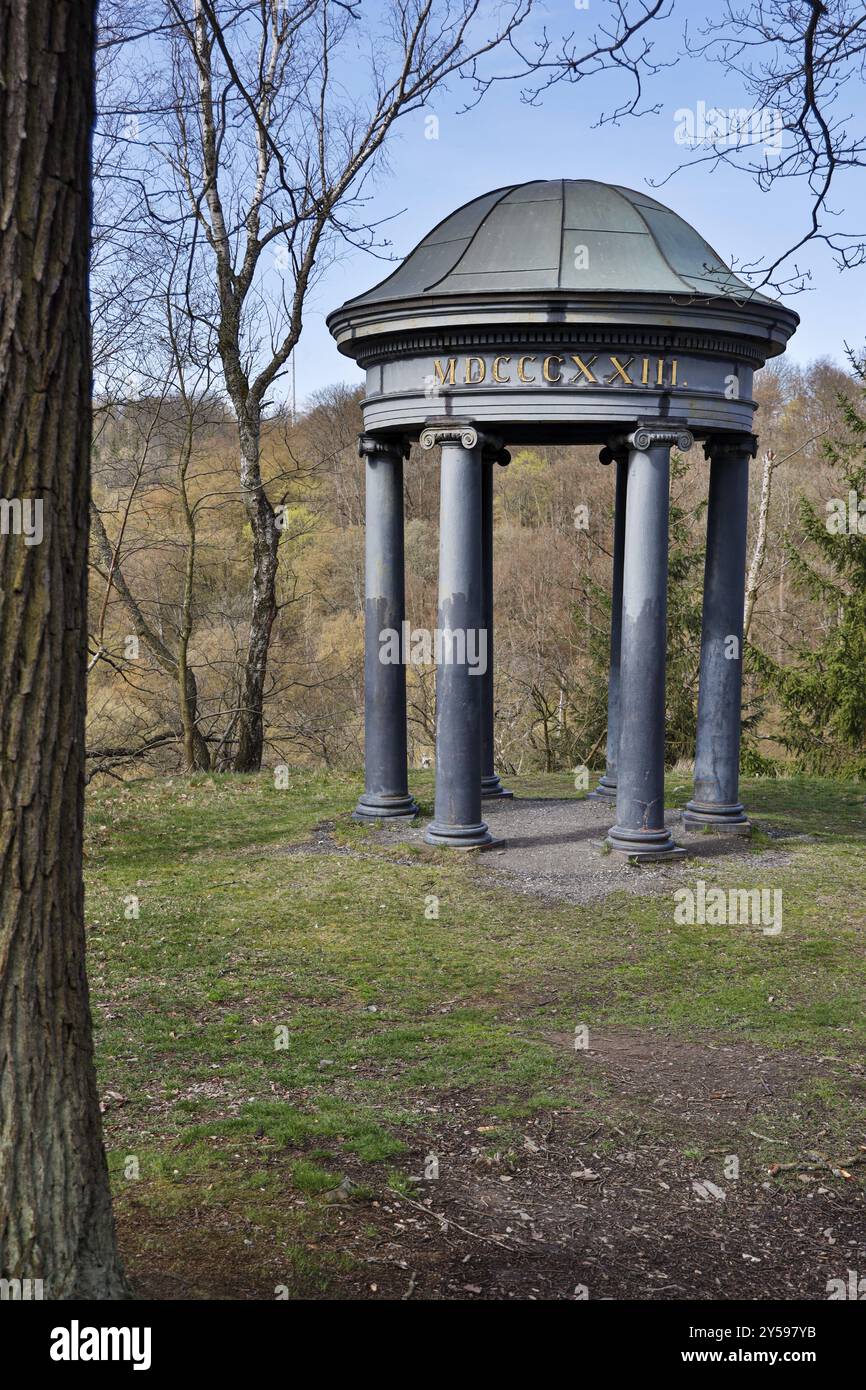 Wandern im Harz Luisentempel Selketal Alexisbad Stockfoto