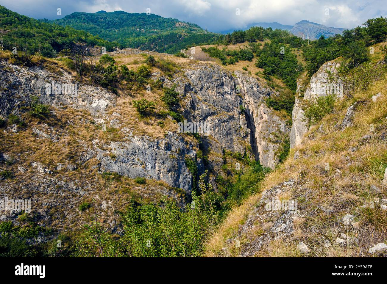 Italien Piemont Orrido di Chianocco Park Stockfoto