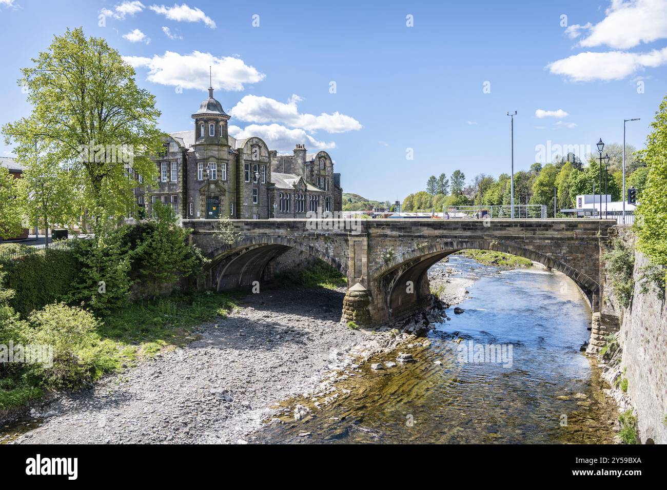 River Teviot, Hawick, Schottland, Vereinigtes Königreich, Europa Stockfoto