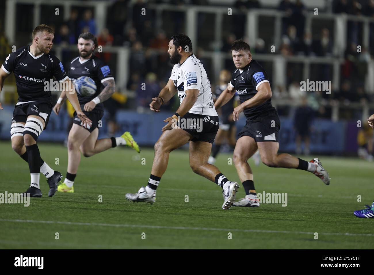 Newcastle, Gbr. September 2024. Ellis Genge von Bristol Bears in Aktion während des Gallagher Premiership-Spiels zwischen Newcastle Falcons und Bristol im Kingston Park, Newcastle am Freitag, den 20. September 2024. (Foto: Chris Lishman | MI News) Credit: MI News & Sport /Alamy Live News Stockfoto