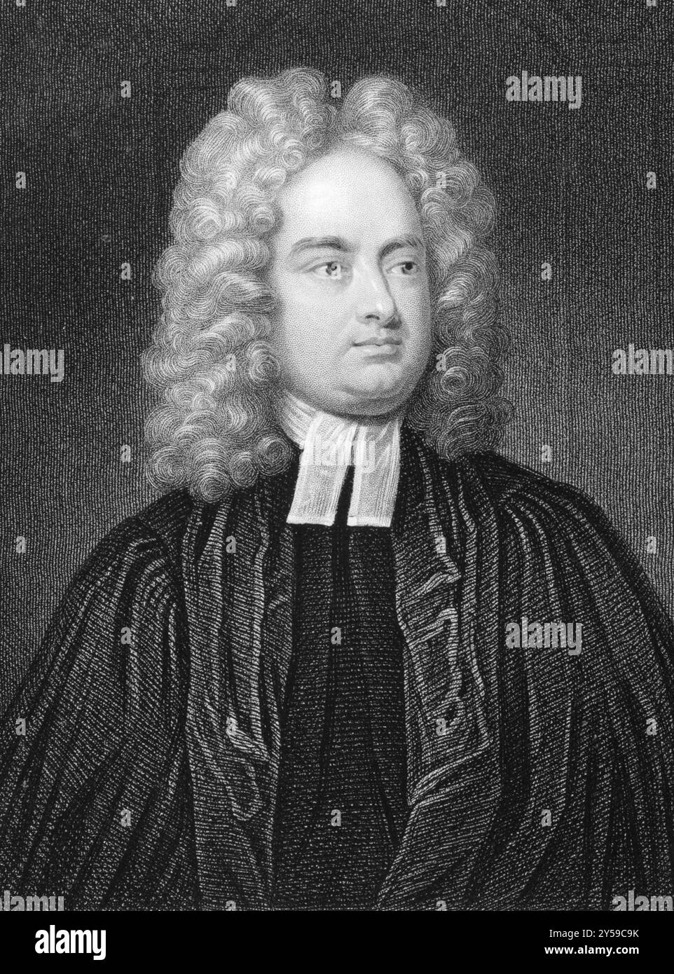 Jonathan Swift (1667-1745) über den Stich aus den 1800er Jahren Irischer Satiriker, Essayist, politischer Pamphleteur, Dichter und Geistlicher. Veröffentlicht von W.. Mackenzie Stockfoto