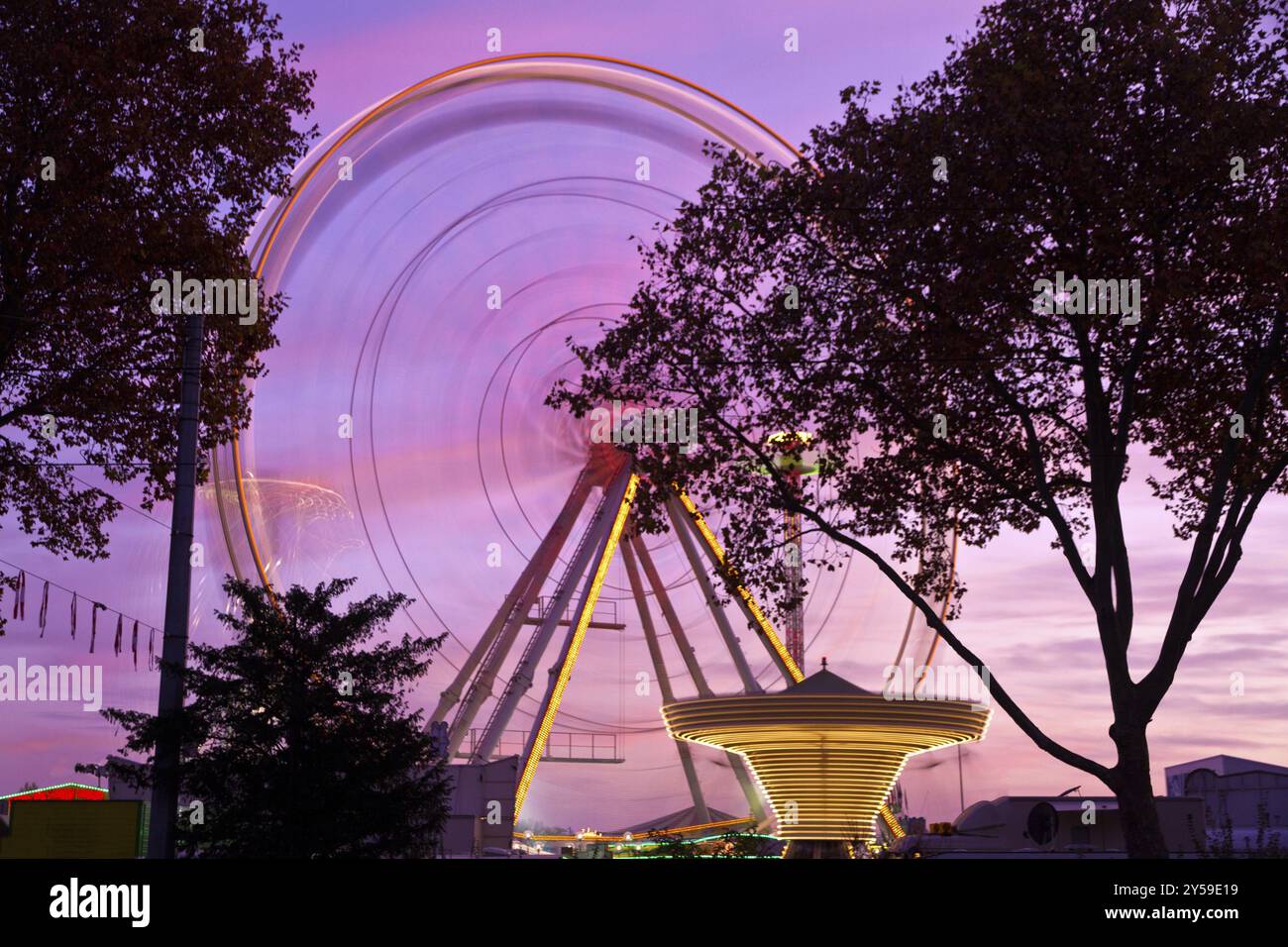 Riesenrad auf der Kreismesse, Karlsruhe, Deutschland, Europa Stockfoto