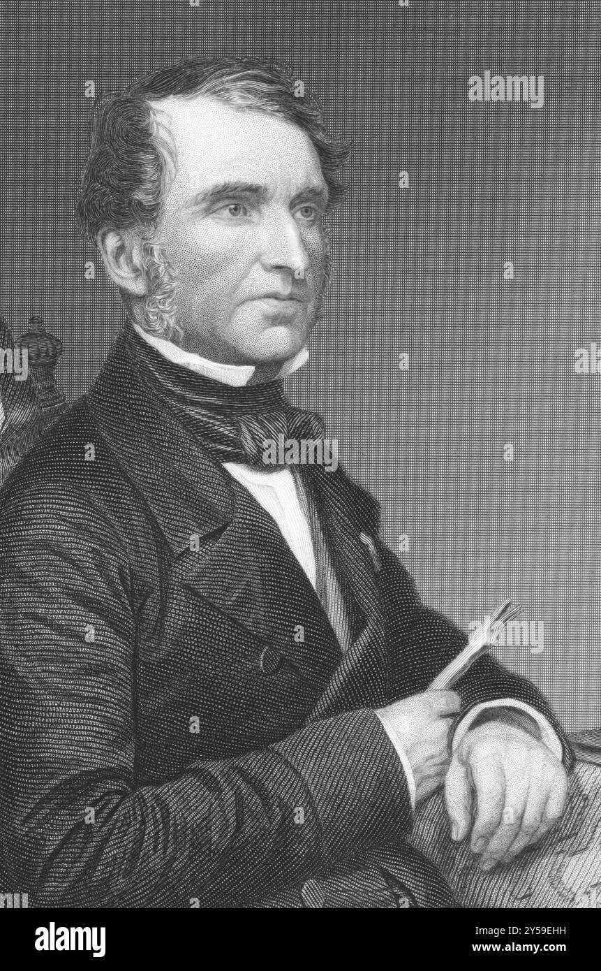 Justus von Liebig (1803-1873) über den Stich aus den 1800er Jahren Deutscher Chemiker, der große Beiträge zur landwirtschaftlichen und biologischen Chemie leistete. Das ist er Stockfoto