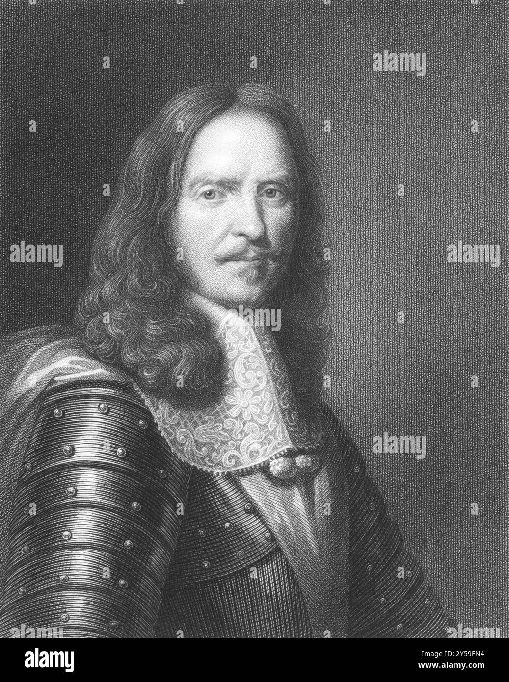 Turenne (1611-1675) über den Stich aus den 1800er Jahren Französischer Marschall. Gravur von W.. Holl und veröffentlicht in London von Charles Knight, Pall Mall East Stockfoto