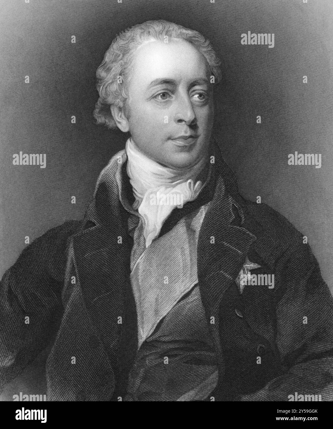 William Lowther, 1. Earl of Lonsdale (1757-1844) auf Kupferstich aus den 1800er Jahren Britischer Tory-Politiker und Adliger. Stich von T.A.Dean nach einem Gemälde Stockfoto