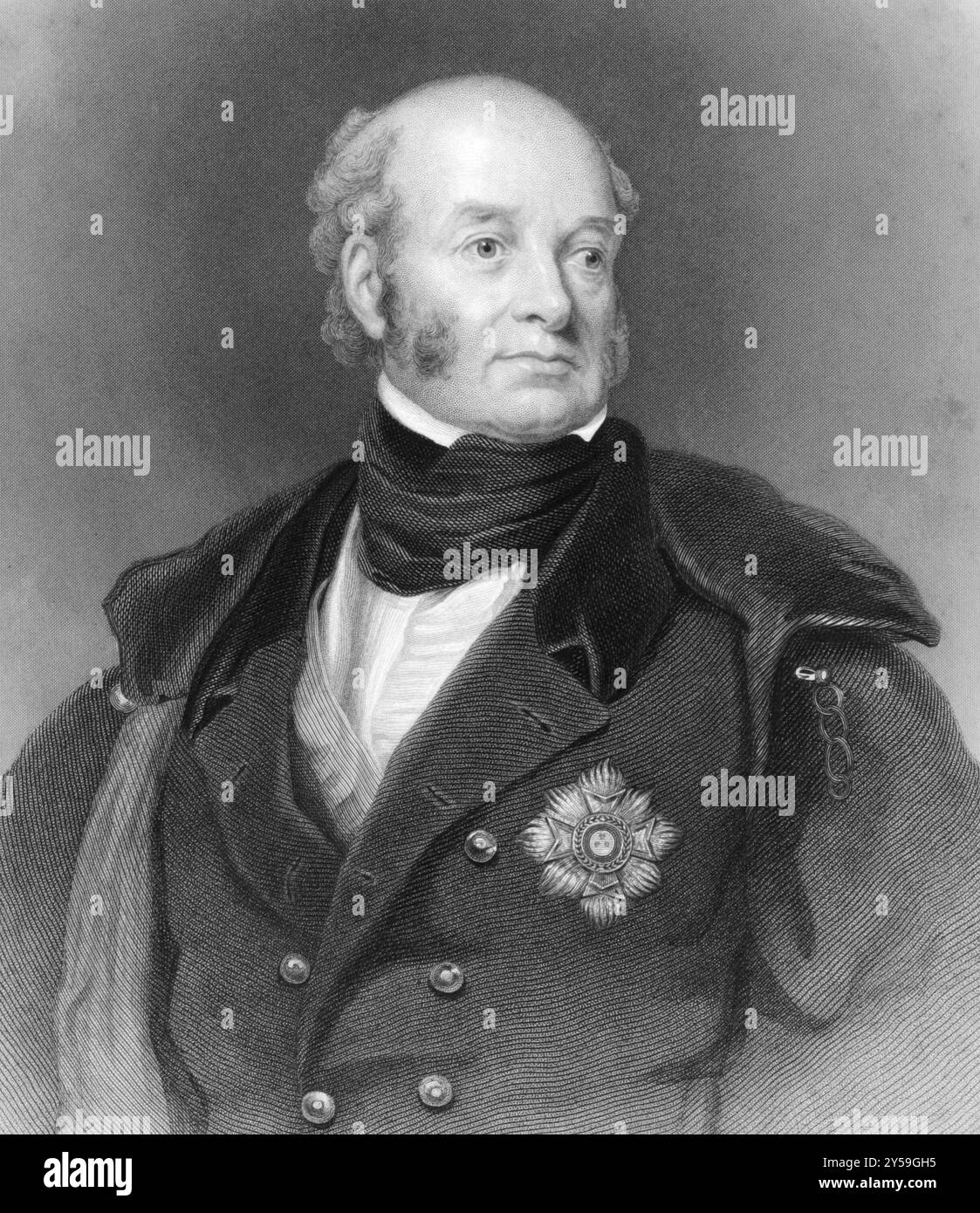 William Carr Beresford, 1. Viscount Beresford, 1. Marquis of Campo Maior (1768–1856) auf Kupferstich von 1838. Britischer Soldat und Politiker. Gravieren Stockfoto