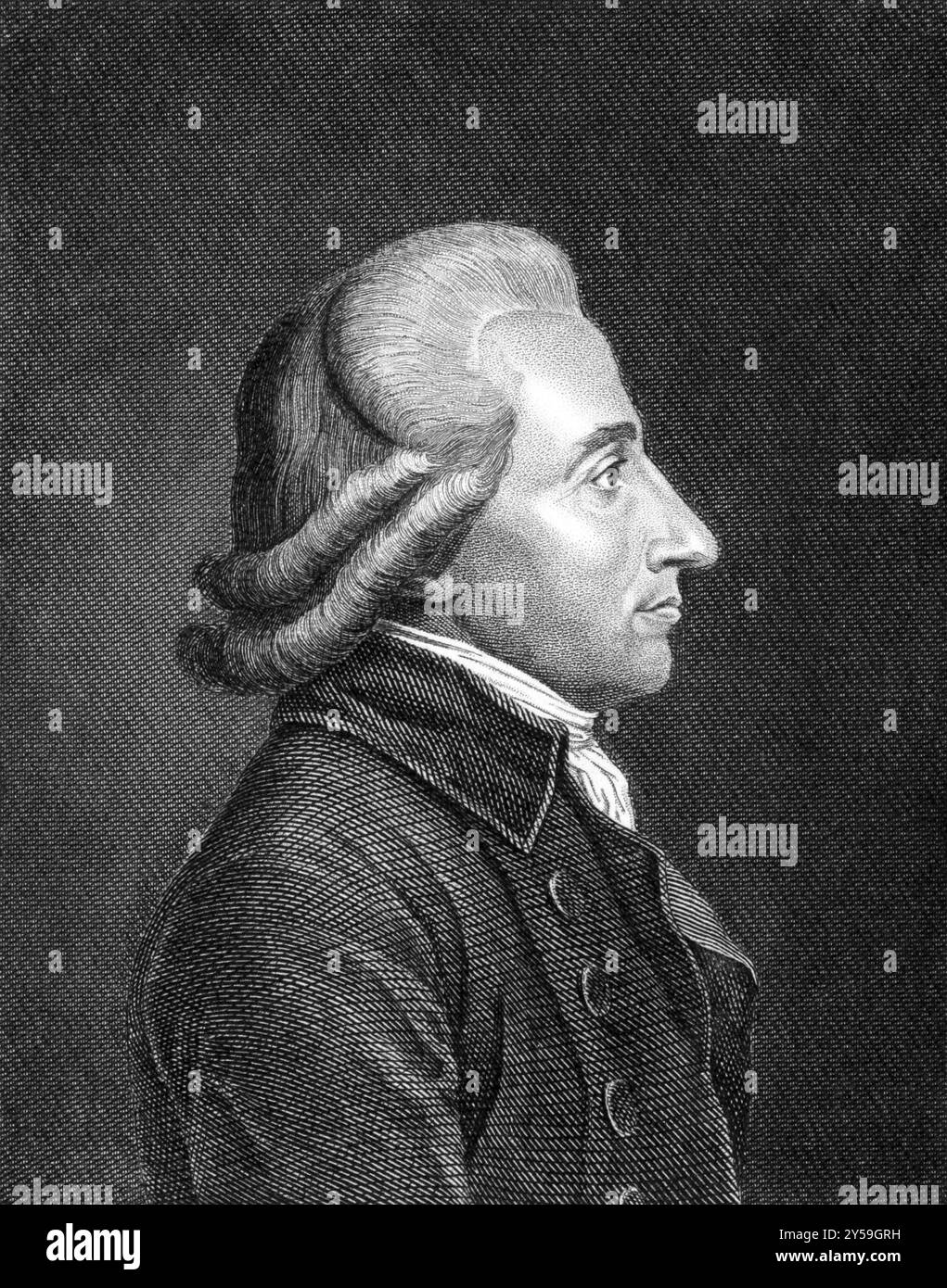 Emmanuel Joseph Sieyes (1748-1836) auf Kupferstich von 1859. Französisch-römisch-katholischer abbe, Geistlicher und politischer Schriftsteller. Graviert von unbekanntem Künstler und Stockfoto