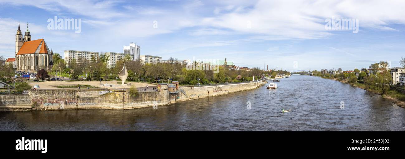 Bilder aus der Landeshauptstadt Sachsen-Anhalt Magdeburg an der Elbe Stockfoto