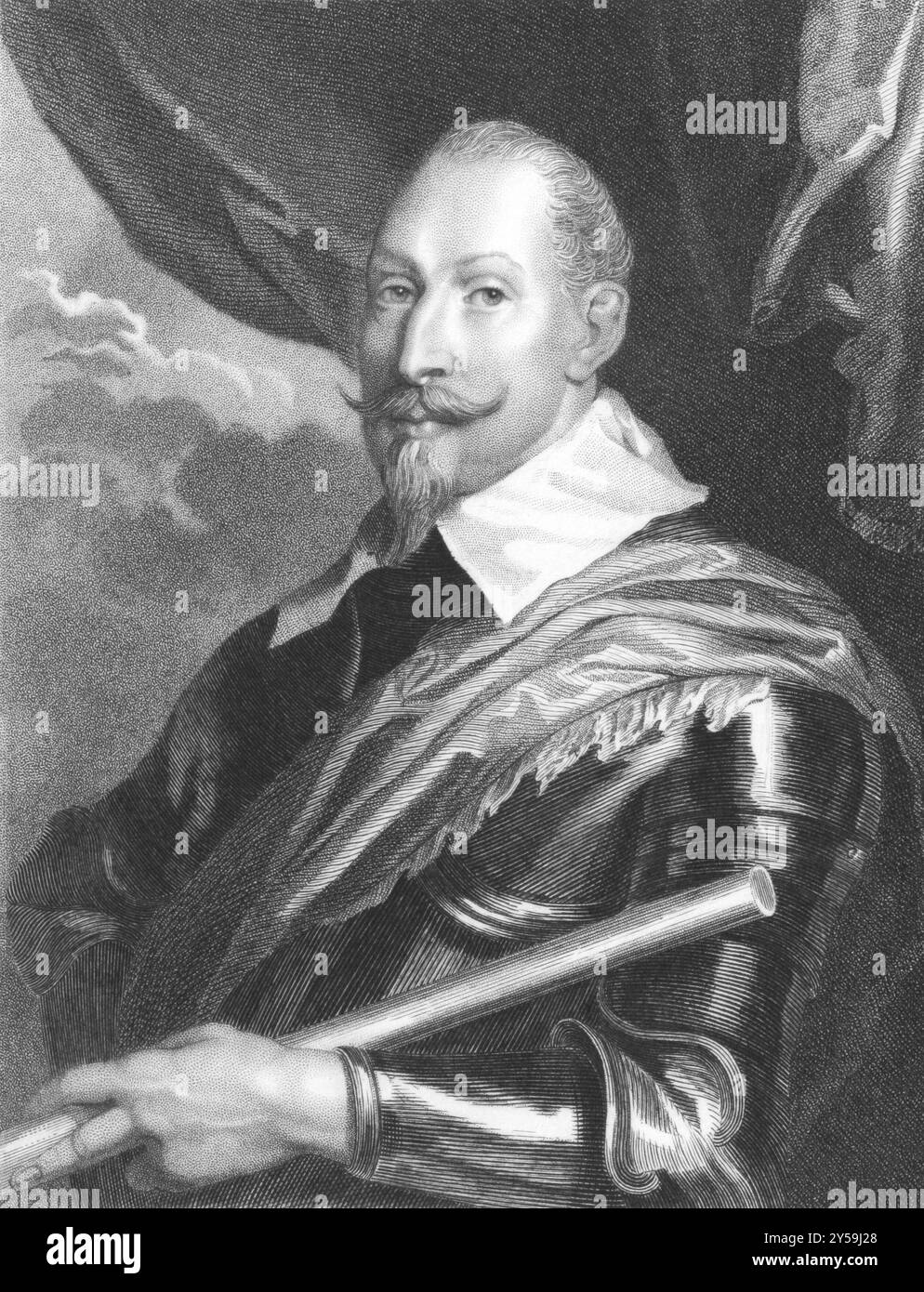 Gustavus Adolphus (1594-1632) aus Schweden auf Kupferstich aus den 1800er Jahren Gründer des schwedischen Reiches. Stich von J. Pofselwhite aus einem Druck von Paul P. Stockfoto