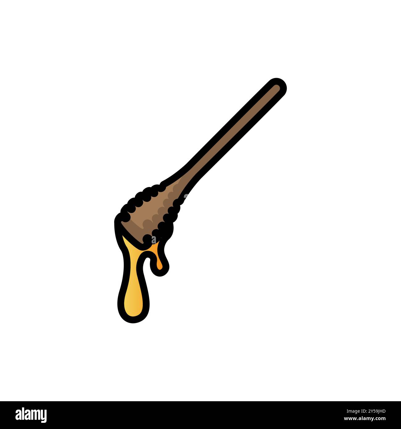 Tropfen Honigfarbe Symbol. Bienenzucht-Logo für Unternehmen. Symbol für den Honigvektor ziehen. Vektorabbildung. Stock Vektor
