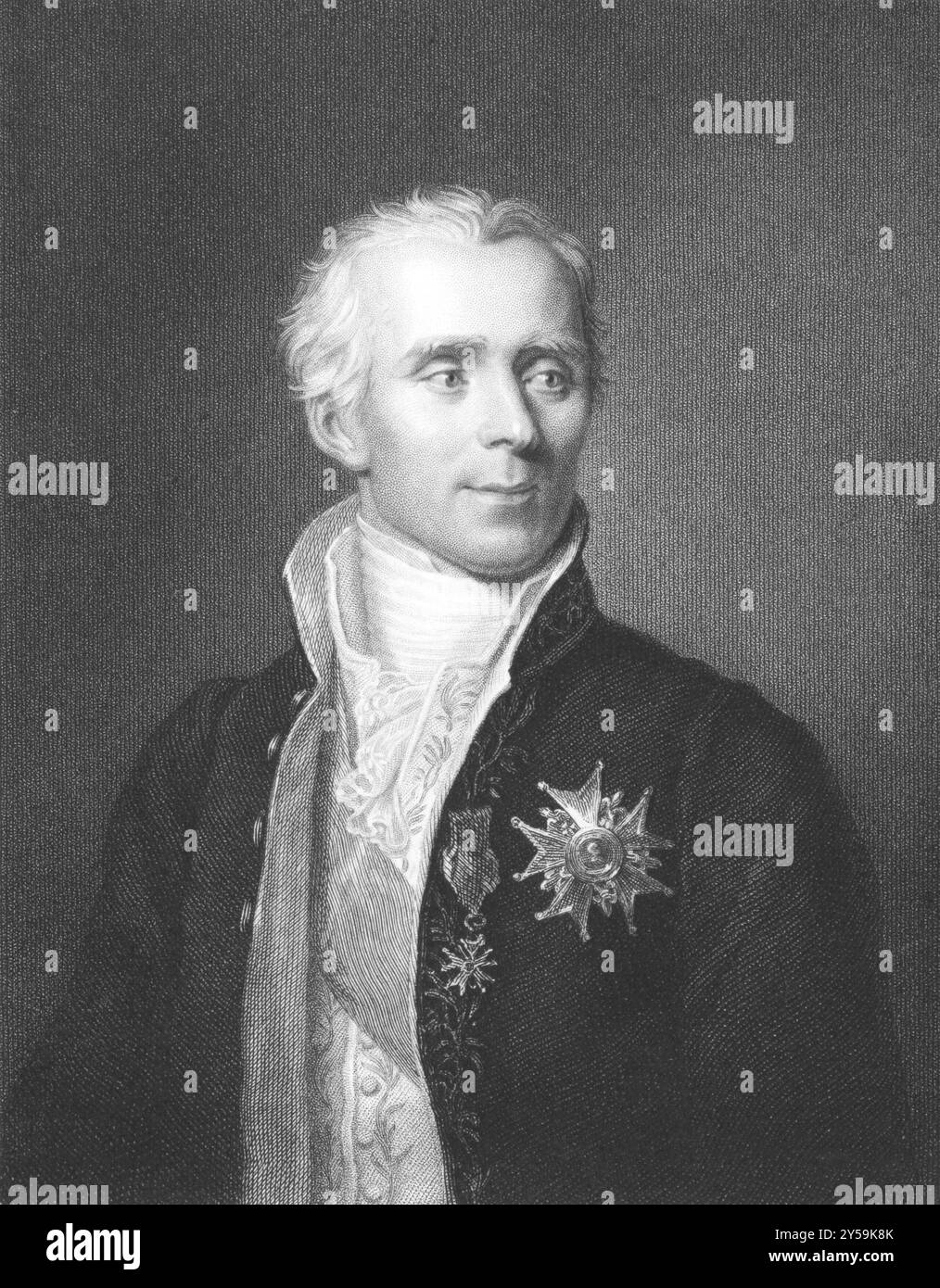 Pierre Simon Laplace (1749-1827) über den Stich aus den 1800er Jahren Der französische Mathematiker und Astronom gilt als einer der größten Wissenschaftler überhaupt Stockfoto