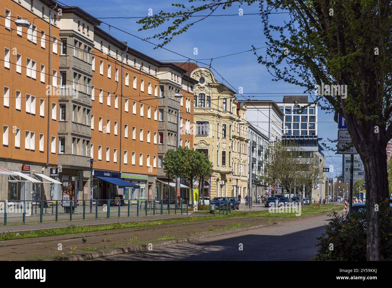 Bilder aus der Landeshauptstadt Sachsen-Anhalt Magdeburg an der Elbe Stockfoto