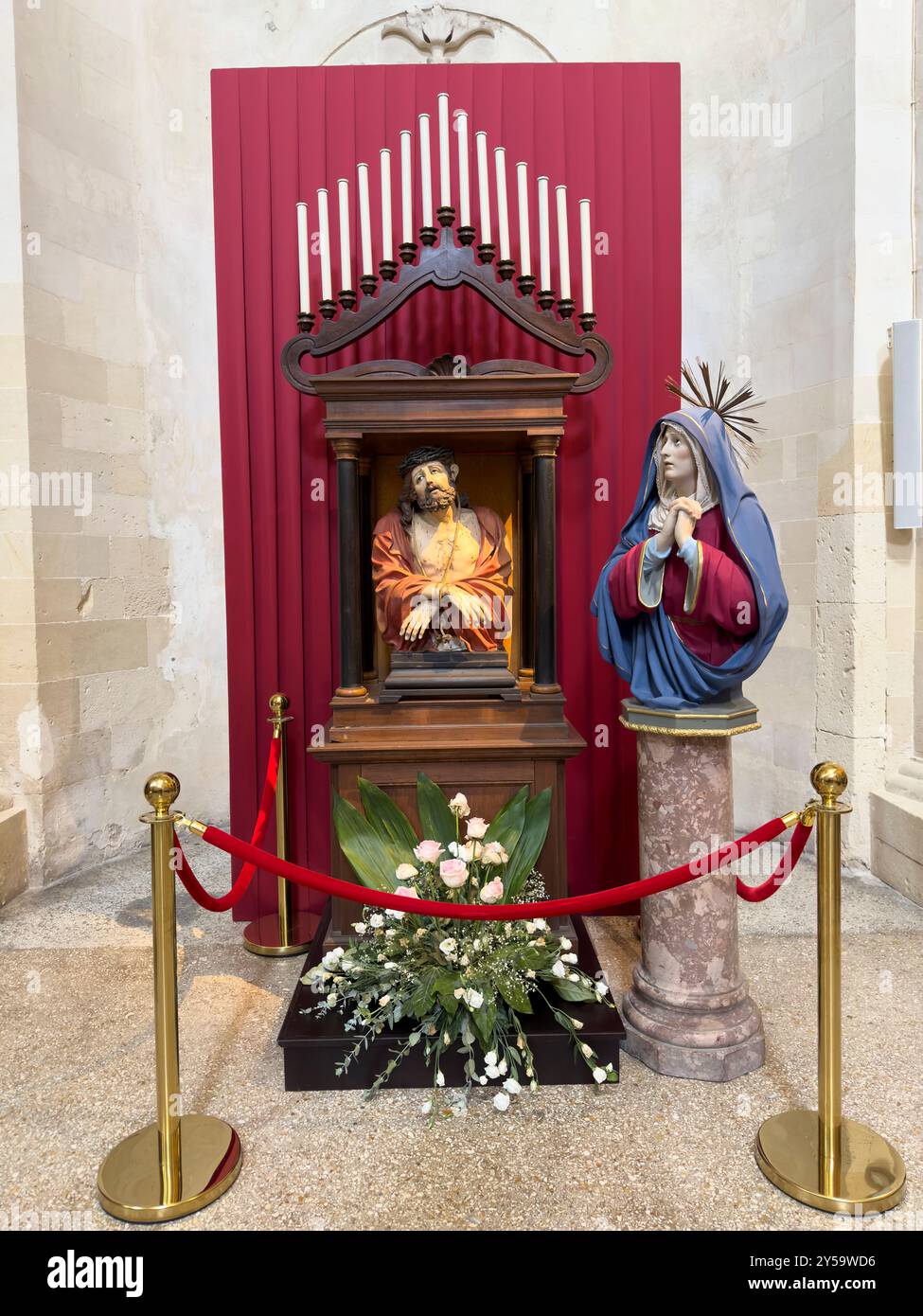 Lecce Salento Apulien Italien. Basilika Santa Croce Stockfoto