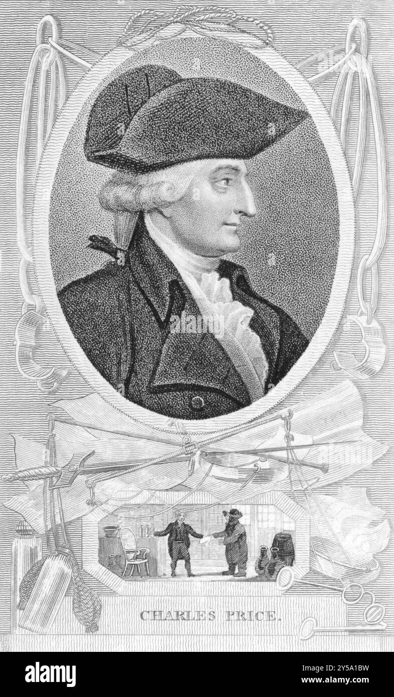 Charles Price, 1. Baronet (1747-1818) über den Stich aus den 1800er Jahren Britischer Kaufmann und Politiker. Veröffentlicht 1807 in London von James Gundee Stockfoto