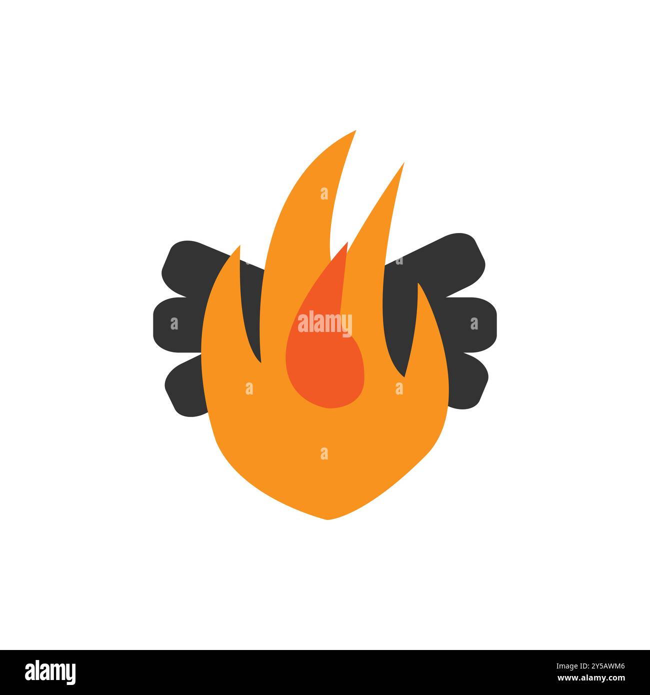 Flammensymbol. Stock Vektor