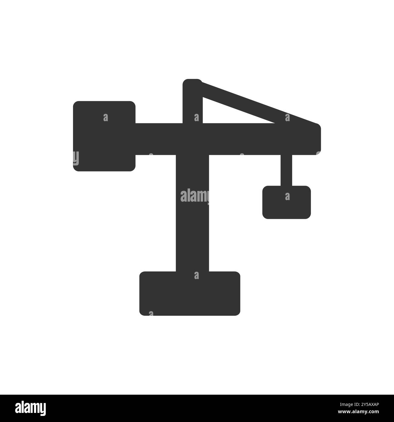 Silhouette eines Construction Crane Icons. Stock Vektor