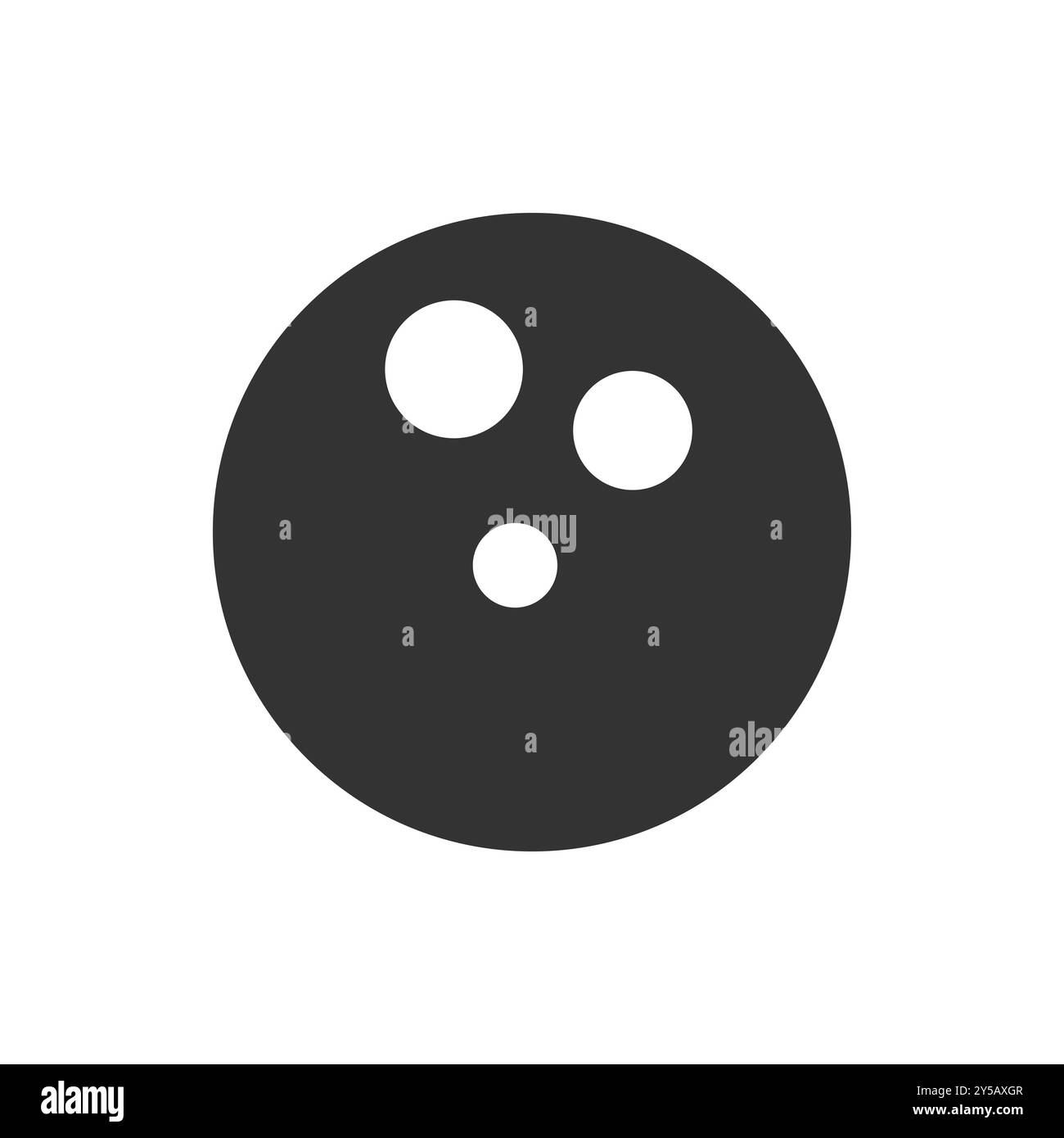 Einfaches schwarzes Bowlingnadel-Symbol auf weißem Hintergrund. Stock Vektor