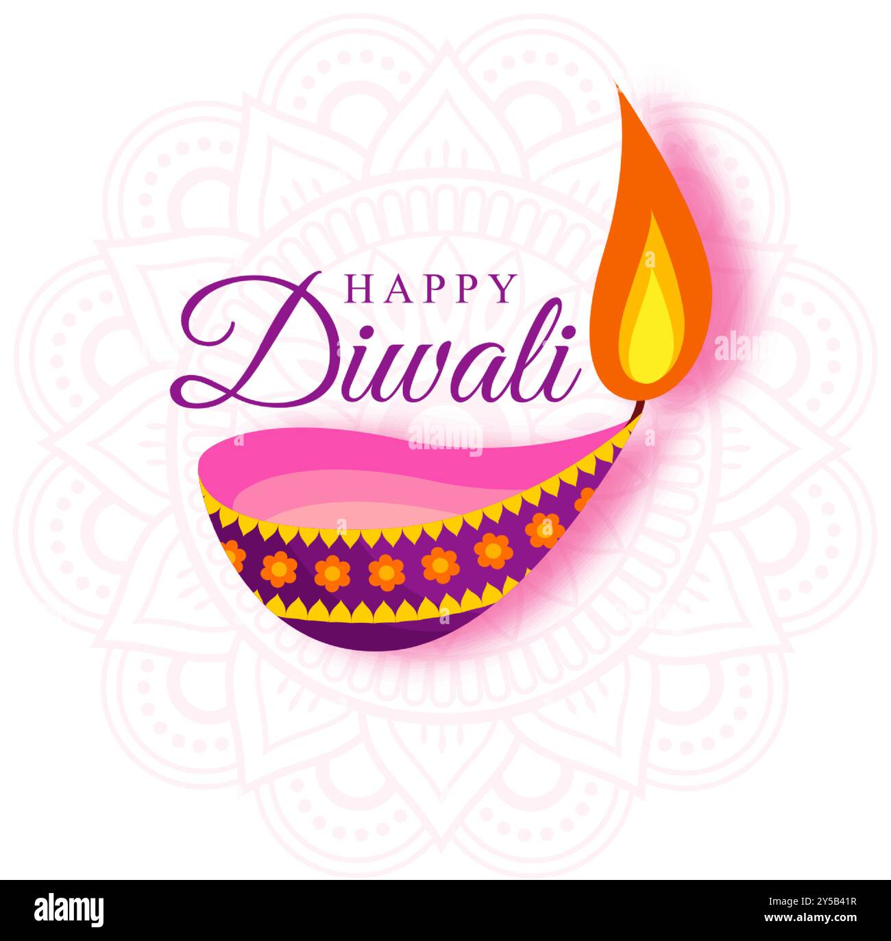 Vektorillustration der Vorlage für Happy Diwali Social Media Feed Stock Vektor