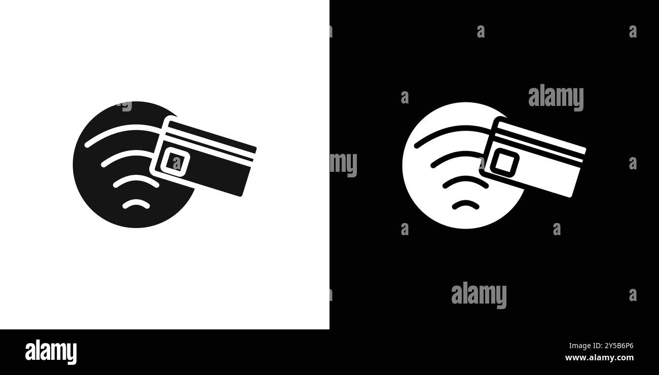 Symbol für kontaktlose Zahlung Vektor-Logo Set Collection oder Bundle Pack Group Stock Vektor