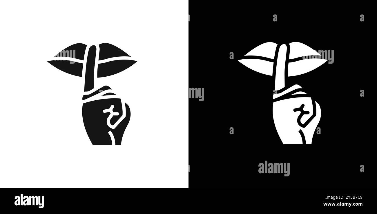 Bitte machen Sie eine ganz pssst-Symbol-Vektor-Logo-Set-Sammlung oder Bündelpackungsgruppe Stock Vektor