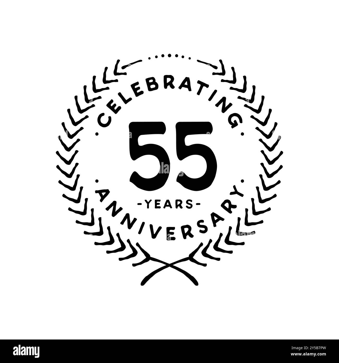 55 Jahre Designvorlage. 55. Vektor und Illustration Stock-Vektorgrafik ...