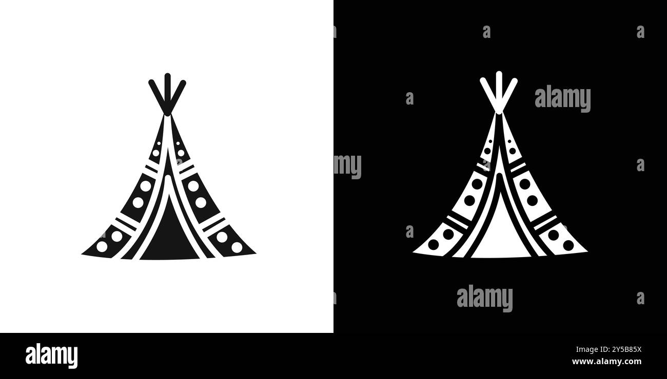 Tipi-Symbol Vektor-Logo-Set-Kollektion oder Bundle Pack-Gruppe Stock Vektor