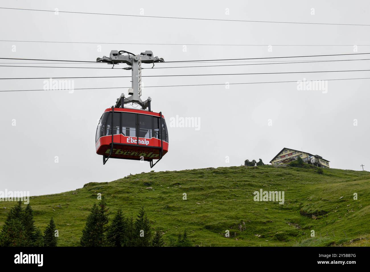 Ebenalp, Schweiz – 13. Juli 2024: Blick auf die Ebenalp in den Schweizer alpen Stockfoto