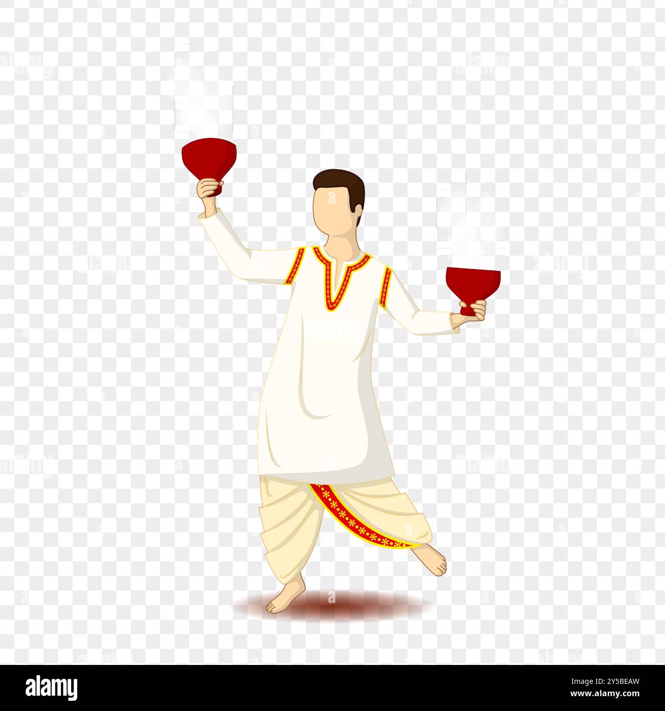 Schöne tanzende Kerl Illustration auf transparentem Hintergrund Stock Vektor